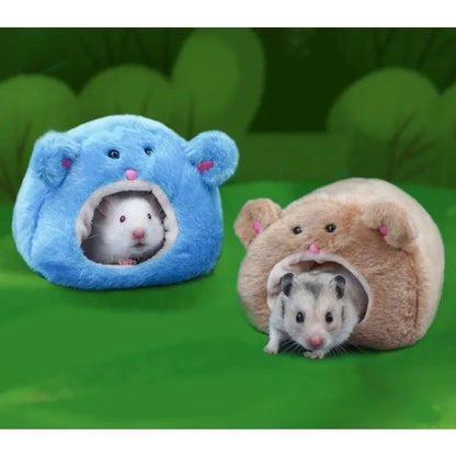 Cama Quente e Macia para Hamster, Rede para Ratos, Porquinho-da-Índia, Esquilo, Brinquedo de Inverno para Animais de Estimação, Casa de Gaiola para Hamster, Ninho Suspenso + Tapete, Cama, Casa, Ninho para Ratos e Camundongos