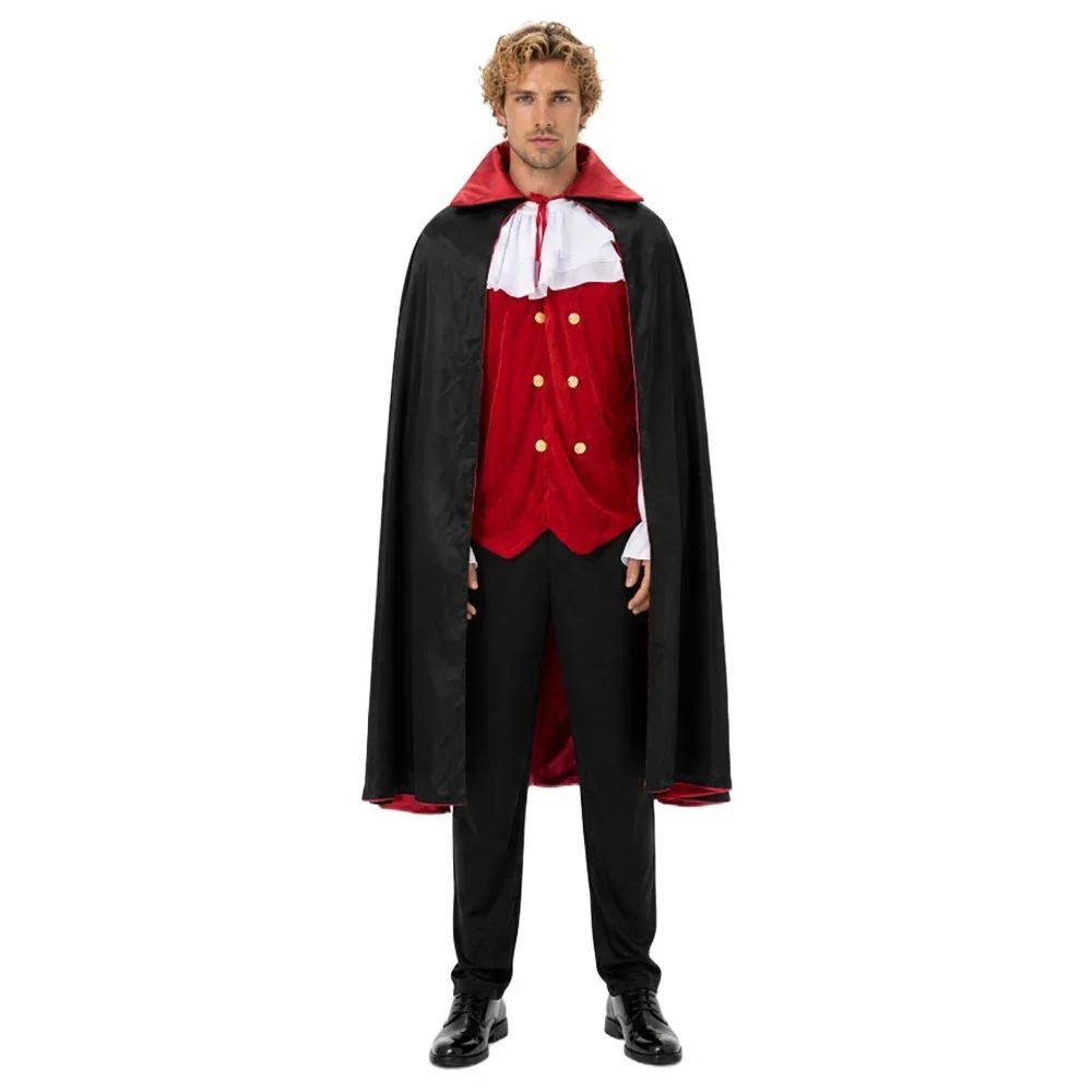 Adult Vampire Costume Men's Medieval Gothic Costume Set Suitable for Halloween Parties Movie Theme Cosplay Costume