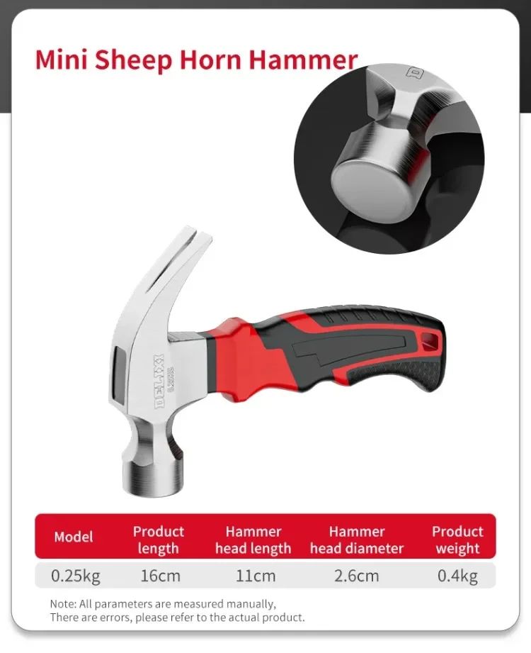 Martelo Garra Multifuncional Profissional Marcenaria Especial Mini Martelo Integrado Removedor de Pregos Portátil Ferramenta Manual Acessório Doméstico