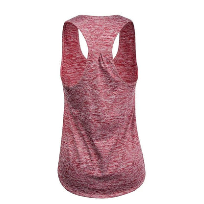 Sleeveless Racerback Yoga Tank Top,Women's Quick Dry Running Training Sports Vest Fitness Gym Top Workout Yoga Shirts