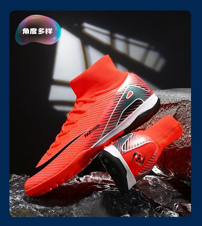 Men Soccer Shoes Society Professional Soccer Cleats Adult Fast Turf Training Football Shoes Outdoor Futsal Football Field Boots