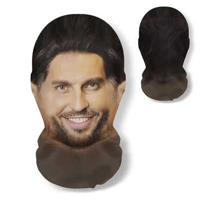 3D Printed Real Person Mask Funny 360 Degree Full Face Masks Cosplay Internet Celebrity Props Elastic Mesh Balaclava Headcovers