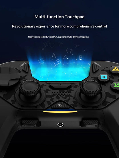 AceGamer Hyper Shadow D4 Gaming Controller Wireless Bluetooth TMR Joystick Customizable Buttons for PS4/Pc/Steam/Switch2 Game