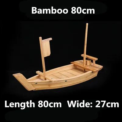 Barcos de Sushi Grande Culinária Japonesa de 40cm a 90cm Bandeja de Sashimi Variado Prato Frio Ferramenta para Frutos do Mar Madeira Restaurante Feito à Mão navio