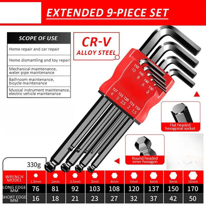 Allen Key Set?Allen Hex Wrench Screwdriver Set With Sleev Universal Torque Long Metric,for Motorcycles, Bicycles