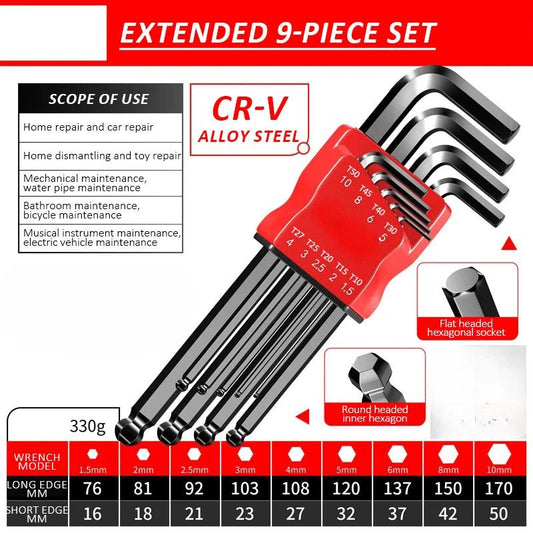 Allen Key Set?Allen Hex Wrench Screwdriver Set With Sleev Universal Torque Long Metric,for Motorcycles, Bicycles