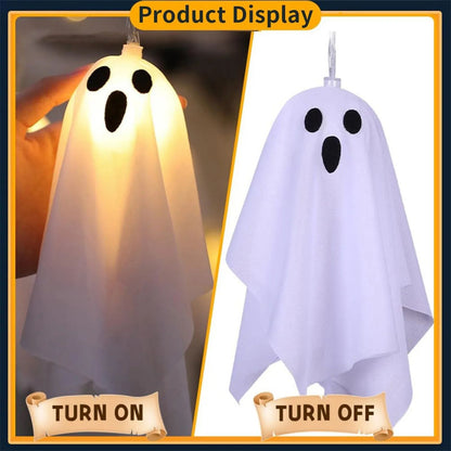 Luzes de Halloween de Fantasma, Guirlanda de Corda à Prova d'Água com 8 Modos, Decorações Internas e Externas para Festa, Casa Assombrada, Lareira, Varanda