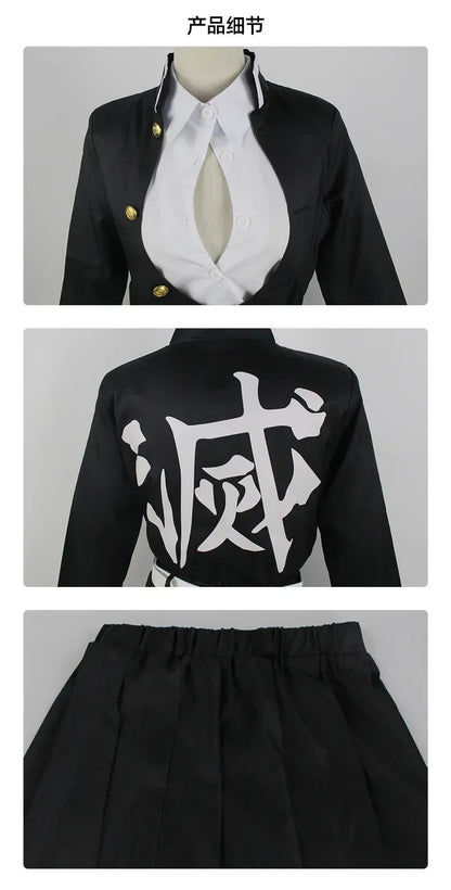 Anime Kimono Kanroji Mitsuri Cosplay Costume Kisatsutai Sexy Women Halloween Clothes