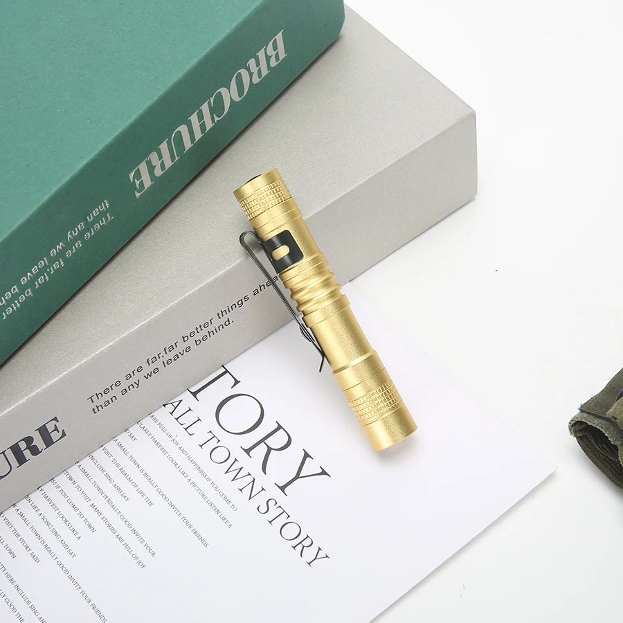 Mini Portable LED Pen Light Flashlight Powered By AAA Battery Torch With Pen Clip Outdoor Camping Emergency Lighting Flashlight