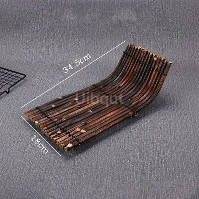 Vintage bamboo sushi dish bamboo fence Japanese Korean fence plate Cuisine Sushi Boats Bamboo Creative Exquisite Sushi Tools