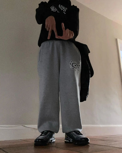 American High Street Black Sweatpants ADWYSD Pants Sunroll Fleece Zipper Pocket Men Women Cleanfit Trousers