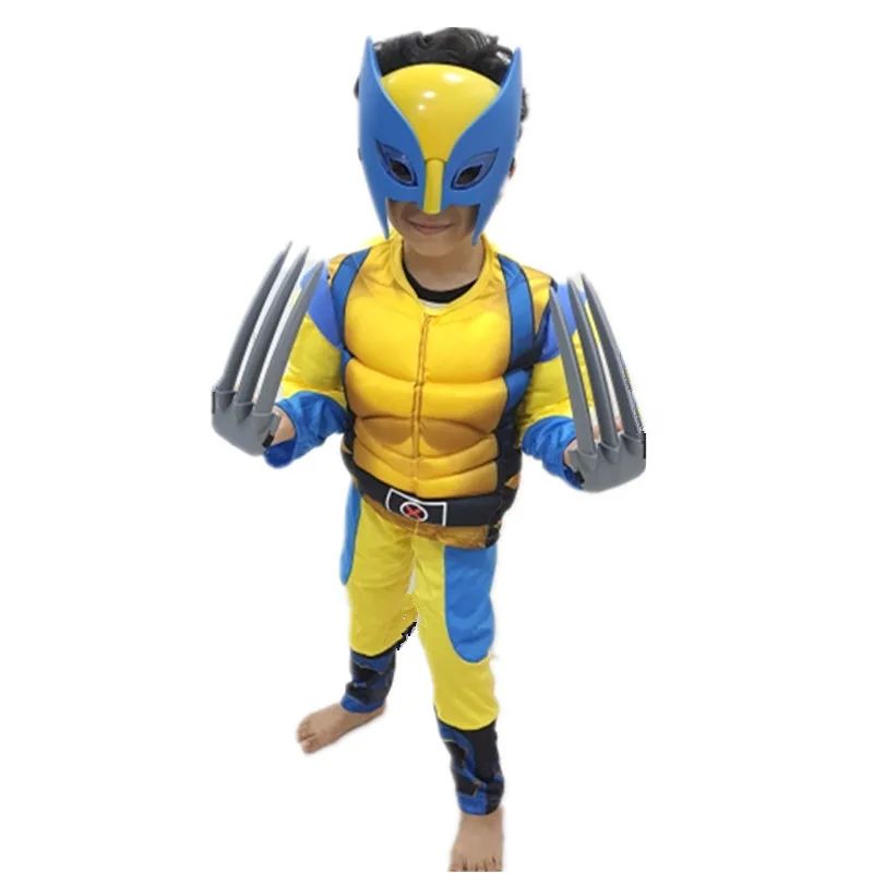 Movie Deluxe Child Mask Jumpsuit Superhero Cosplay Costume Halloween Christmas Kids New Year Costume Superhero Fantasy