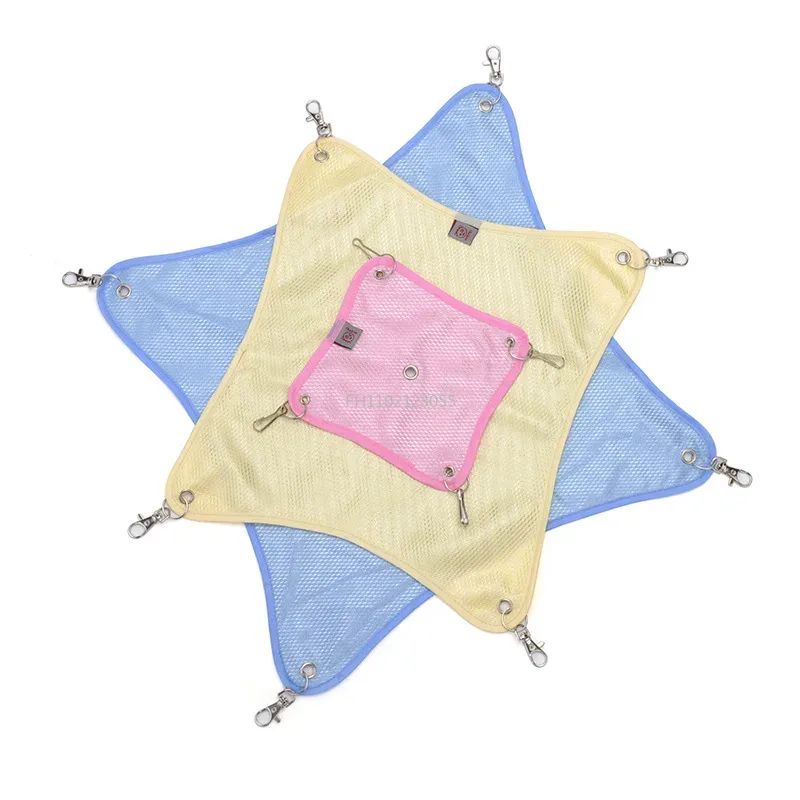 Rede para Pets em Malha Respirável, Rede para Gaiola de Roedores, Hamster, Ratos, Porquinho-da-Índia, Acessórios para Pequenos Animais, Brinquedos de Balanço, Cama Suspensa