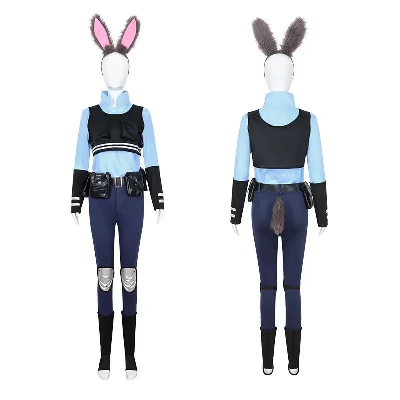 New Animal Judy Hopps Halloween Cosplay Costume For City Rabbit Police Officer Zoo Costume Fancy Dress Up Gifts Adult Children