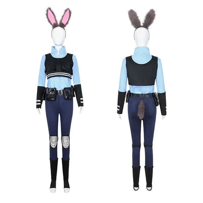 New Animal Judy Hopps Halloween Cosplay Costume For City Rabbit Police Officer Zoo Costume Fancy Dress Up Gifts Adult Children