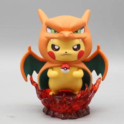 Boneco de 12cm Pokémon Pikachu Cos Gengar Charizard Modelo Colecionável Brinquedos Presentes Desenho Animado Estatueta Kawaii Figuras de Anime