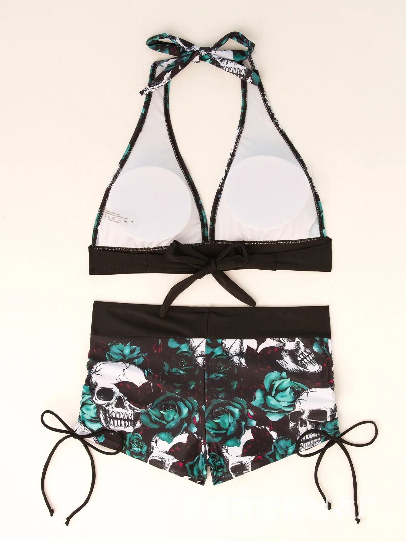 Conservative Skull Print Bikini Women's Swimsuit Flat Briefs New Arrival Swimwear from Mainland China Female Fashionable