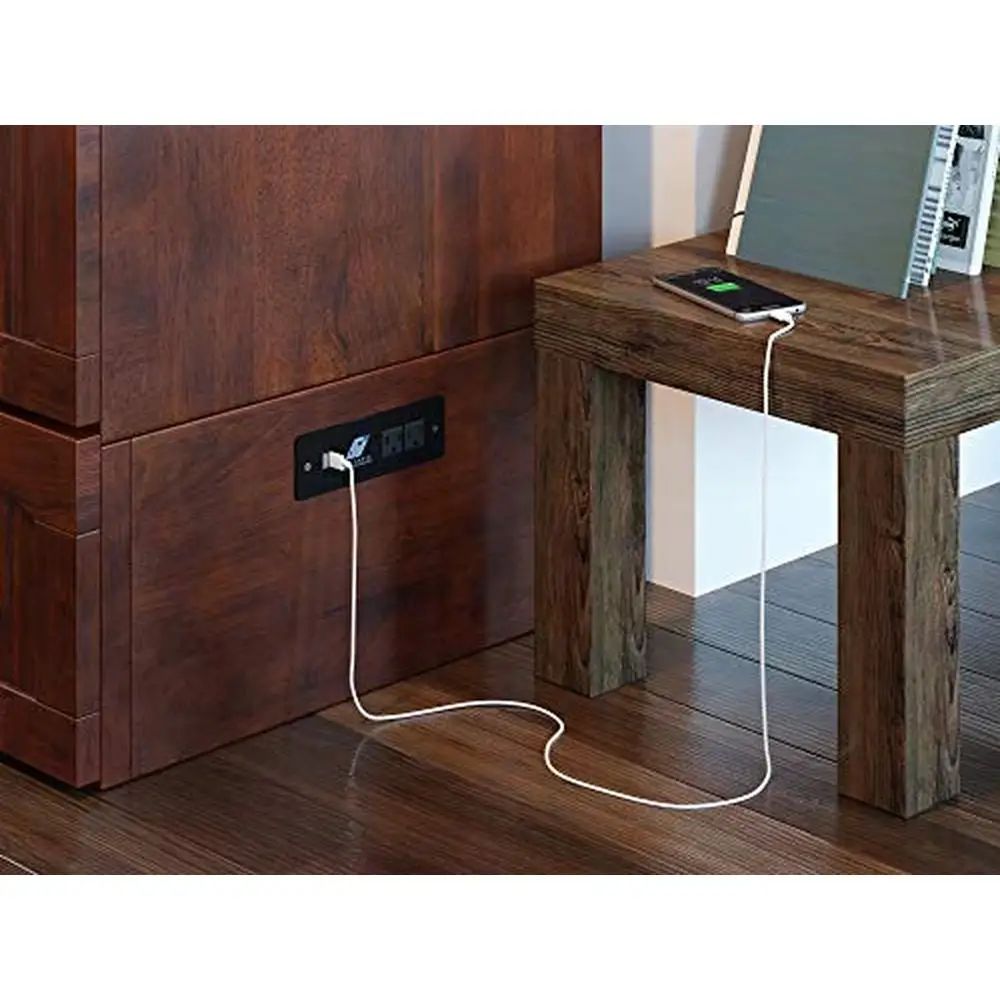 Twin XL Storage Bed Drawer USB Charger CoolSoft Gel Memory Foam Walnut Wood 800lbs Capacity