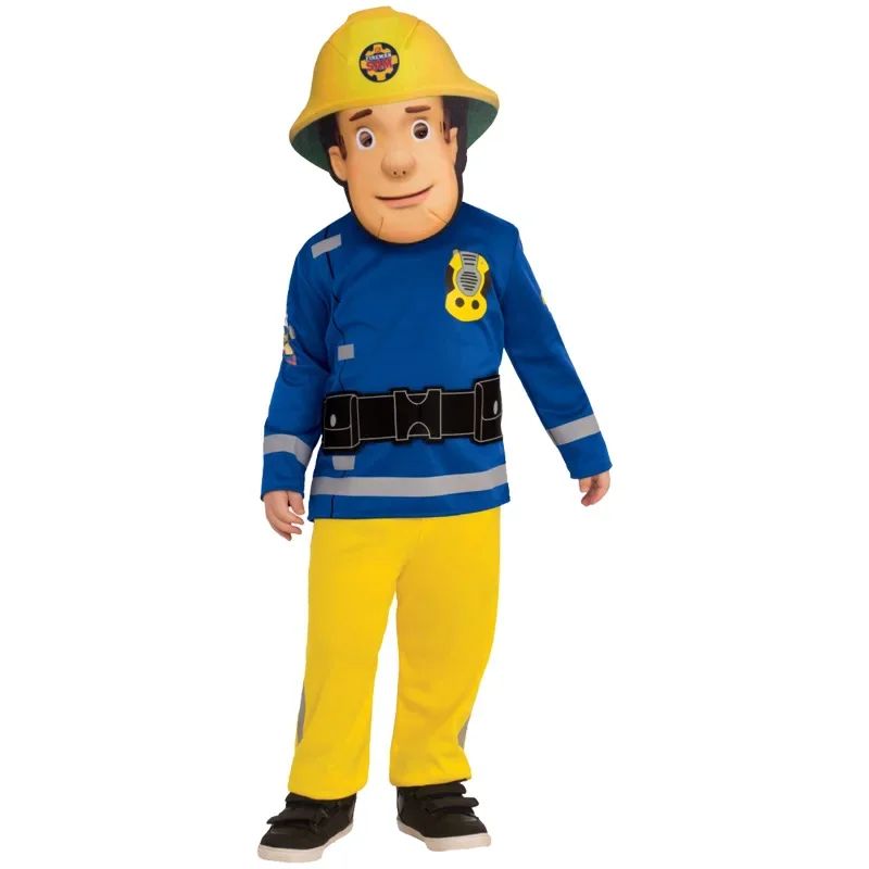 2025 Halloween Déguisement de Sam le Pompier pour Enfant, Petite Tenue de Sauvetage, Costume de Cosplay d'Halloween