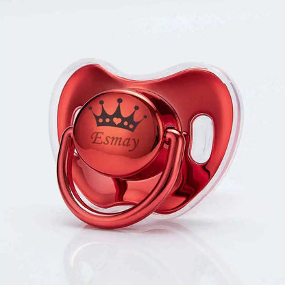 MIYOCAR personalized any name Metallic color pacifier dummy BPA free unique gift for new born baby shower