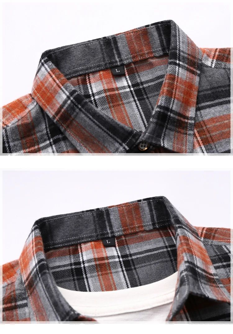 2025 new red summer men's shirts short-sleeved plaid fat big yards youth casual shirt.
