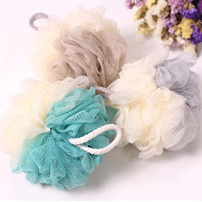 1 Pc Soft Mesh Bath Sponge Balls Cleaning Brush Shower Puff Body Cleaner Exfoliating Scrubbers Bath Flower Bathing Accessories
