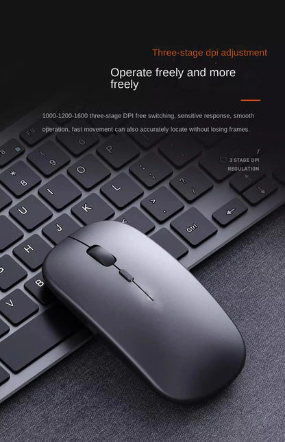 Mouse sem fio para notebook PC Bluetooth recarregável mouses de computador silenciosos mouse USB ergonômico para jogos para Xiaomi Pad
