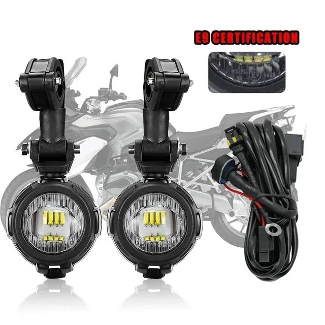 Motorcycle LED Auxiliary Headlight  Fog Light Protector For BMW R1200GS LC R1250GS Adventure R1250RT R1200RT R1250RS