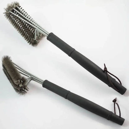 Grill Cleaning Brush BBQ Tool Grill Brush 3 Stainless Steel Brushes In 1 Cleanin Bbq Accessories Best Cleaner Barbecue bbq