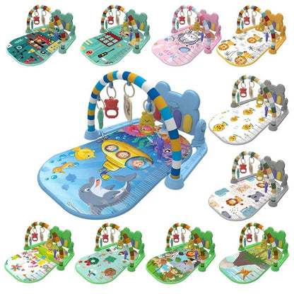 Ginásio de Atividades Musical para Bebês, Tapete de Piano para Engatinhar, Brinquedos, Cobertor de Atividades para Recém-Nascidos, Almofada de Jogo com Pedais, Educação Infantil, Presentes de 0 a 36 Meses