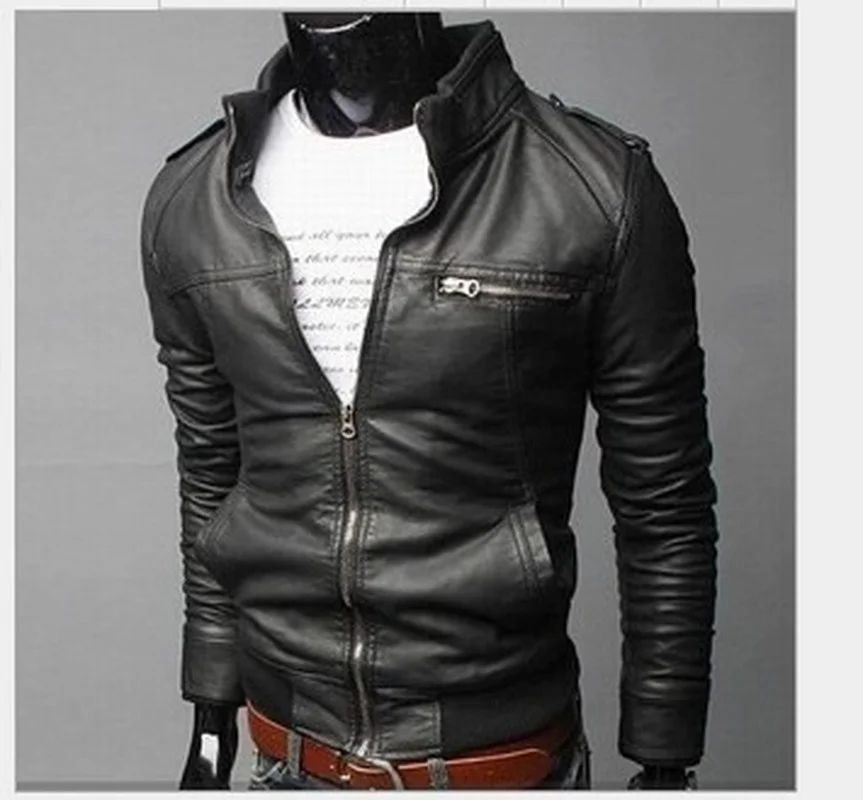 MRMT 2025 Brand New Men's  Motorcycle Leather Jacket Slim Men Leather Jacket Outer Wear Clothing For Male Garment Man Jackets