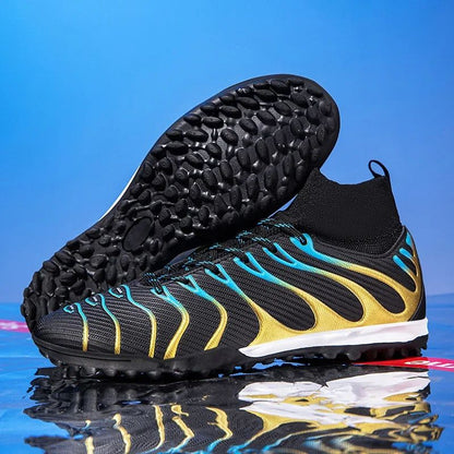 Men Match Non Slip Football Boots Cleats Indoor Outdoor Soccer Shoes Sport Training Long Spikes FG/TF Boys Futsal Comfortable