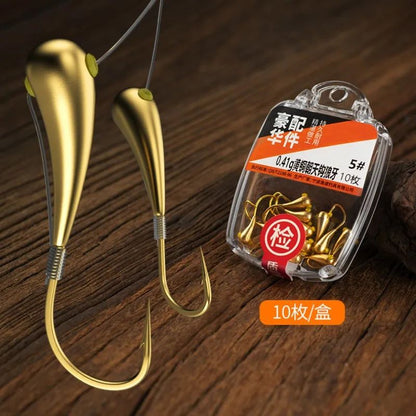 10 Anzóis de Pesca de Alta Resistência à Ferrugem e Corrosão Compactos e Afiados para Pesca Equipamento de Pesca Suprimentos de Pesca