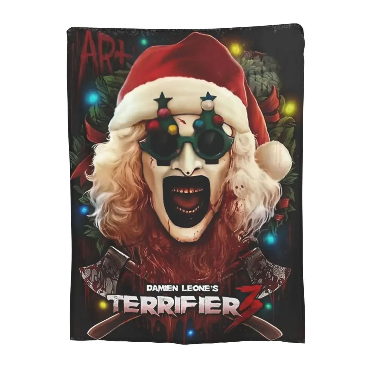 Manta de Natal Terrifier 3 de Veludo, Fina e Portátil, para Sofá, Viagem, Primavera/Outono, Halloween, Palhaço