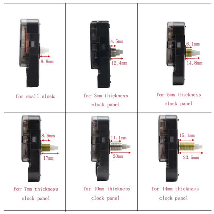 Silent Non-ticking Clock Movement Mechanism Motor Battery Operated Clockwork for DIY Wall Repair Replacement Kits (with Hands)