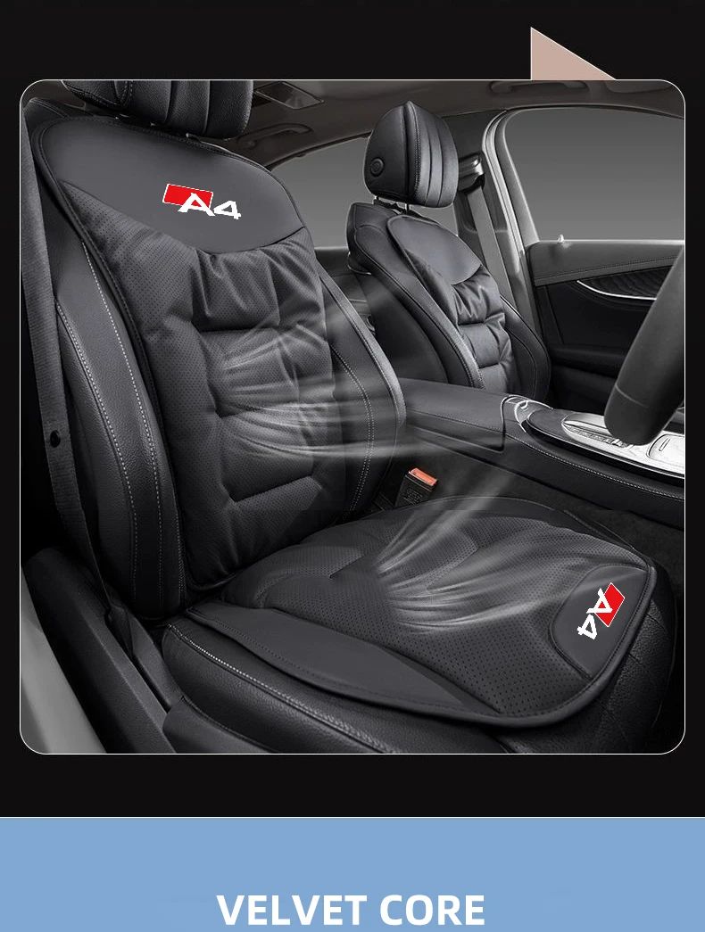 Leather Car Seat Cover Universal Four Seasons Car Front/Rear Seat Cushion for  Audi A1 A3 A4 A5 A6 A7 A8 Car Chair Protector Pad