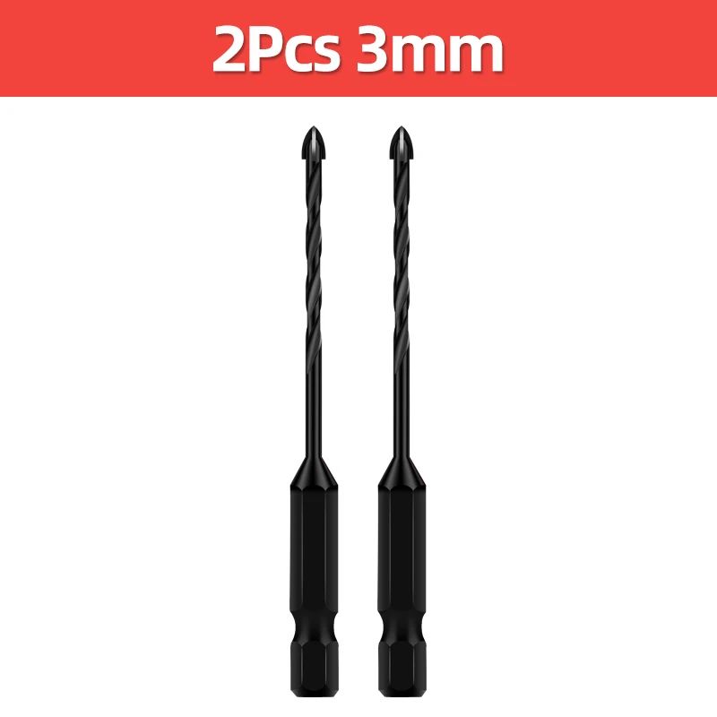 Cross Hex Tile Drill Bit For Glass Concrete Ceramic Tile Hole Opener Tunsten Carbide Hard Alloy Bits Set Tools 3 4 5 6 8 10 12mm