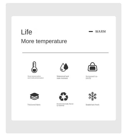 Large Capacity Lunch Bag Thermal Insulation Thickened Waterproof Bags Portable With Handle Crossbody Bag Waterproof Oxford Cloth