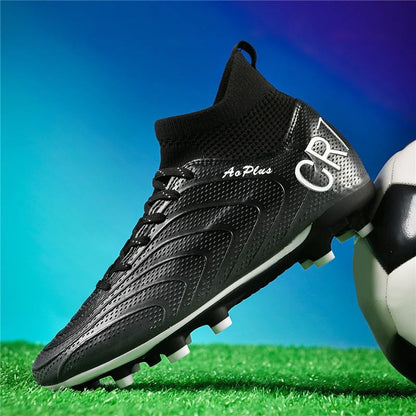 New Men Football Boots Cleats Soccer Shoes Adult Non Slip Outdoor Sport Boys Long Spikes Training Breathable Match Comfortable