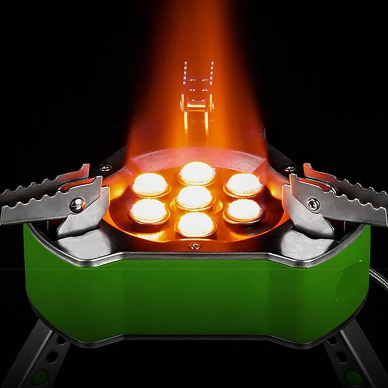 Fogão a Gás Portátil para Acampamento Durável Tipo Tanque, Fogão Elétrico de Sete Estrelas, Fogão de Gás Portátil para Acampamento, Tanque de Gás Butano para Camping, Acampamento ao Ar Livre, Fogão a Gás
