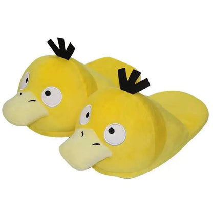 Pokémon Desenho Animado Pikachu Pelúcia Algodão Anime Sapatos Sapatilhas Rasas de Veludo Sapatos de Costura Pantufas Fofas de Casal Pai-Filho