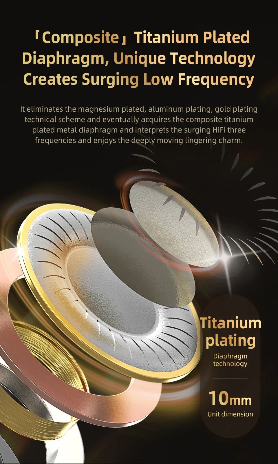 QKZ X HBB Best HiFi In Ear Wired Earphones 10mm Titanium-Coated Diaphragm Semi-open Cavity CNC Aluminum Alloy Monitor Headphone