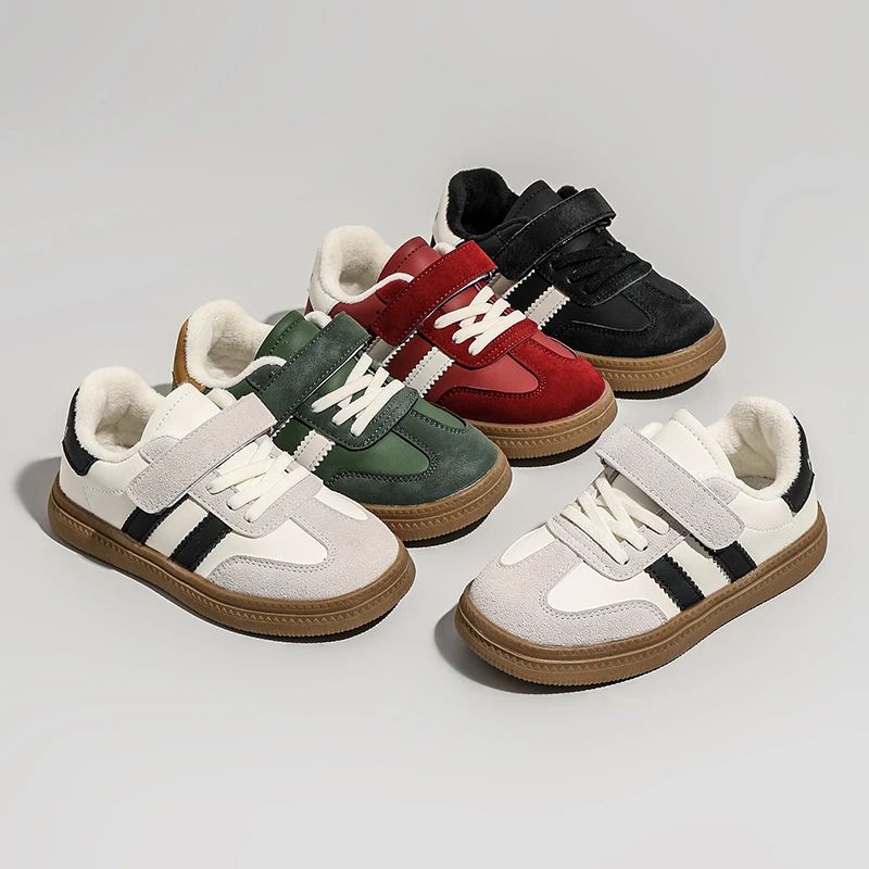 Children Casual Sneakers New Black Soft Bottom Girls Boys German Training Shoes Autumn Winter Fashion Red Kids Baby Casual Shoes