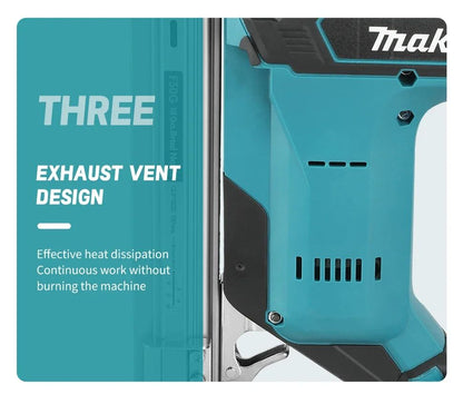 Pistola de Prego Makita a Bateria: Pregos de 10-30mm, Capacidade de 100 Pregos, Bateria de 22900mAh, Vibração de ≤2,5m/s², Alta Velocidade e Baixo Ruído para Trabalhos em Madeira