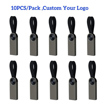 Lote com 10 unidades de Pen Drive USB Ring com Logotipo Personalizado Gratuito Mini Light Memory Stick 4GB 8GB 16GB 32GB U Disk Presente para Casamento/Fotografia