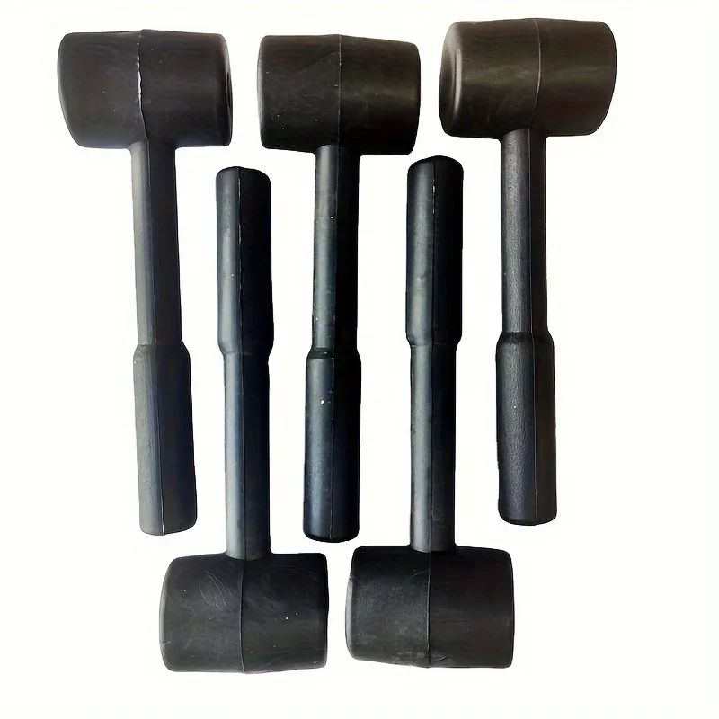 Martelo de borracha preto – ferramenta durável e versátil para bricolagem, reparos domésticos e uso industrial, perfeita para ideias de presente