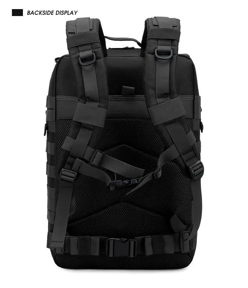 Mochila Tática Militar de 60L Masculina para Viagem, Grande Capacidade, Impermeável, Esportiva ao Ar Livre, Bolsas Multifuncionais