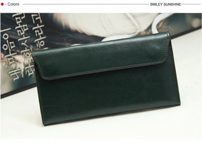 Slim Genuine Leather Women Wallet Female Long Clutch Bag Luxury Design Wallets and Purses Ladies Card Holder Vallet Sac A Main