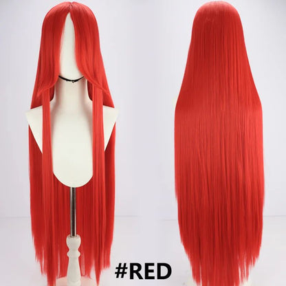 Perucas sintéticas de cabelo rosa com volume de ar, seda de cabelo macia de alta temperatura, cabelo a granel, peruca longa, cacheada, de ondas grandes, lisa, para Cosplay
