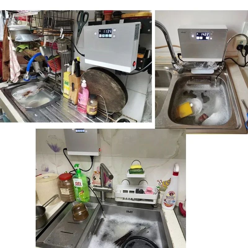 Household 220v Ultrasonic Dishwasher Sink Free-standing Installation-free Home Brush Type Vegetable Washing Lazy Automatic